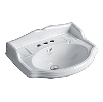 Simas AR814bi*3 Arcade Раковина со спинкой 59х46см с 3 отв. под смеситель, цвет белый