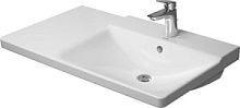 Раковина Duravit 2334850030  P3 Comforts для мебели ассиметричный, с переливом, с 3 отв. под смеситель, вкл. заглушку для перелива, хром, раковина справа, 85x50 см, белый