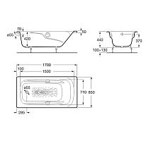 Ванна чугунная Roca Ming 2302G000R
