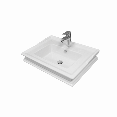 Раковина Sanita Luxe AMP65SLWB01 Ampir мебельная 65х49 см, белая Раковина Sanita Luxe AMP65SLWB01 Ampir мебельная 65х49 см, белая