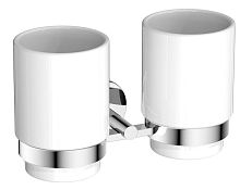 Стакан Aquatek AQ4617CR Бетта с держателем двойной, хром