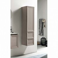 Колонна подвесная 35*35*h150 см Eban FKMVN150D-T* Tortora Vanessa 1500, правая, c 1 бол.расп.дв., 2 мал.выдвижных ящика, без ручек, с микролифтом, цвет: Tortora