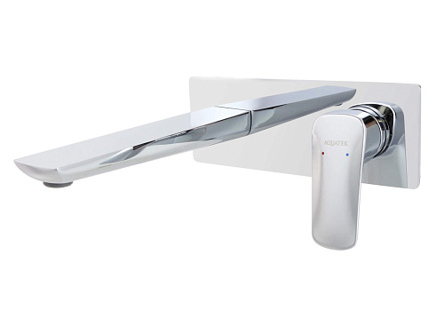 Смеситель Aquatek AQ1013CR Вега для раковины, настенный (внешняя и скрытая часть), хром