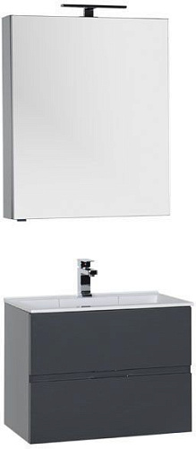 Комплект мебели Aquanet 00184580 Алвита для ванной комнаты, серый купить недорого в интернет-магазине Керамос