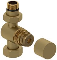 Вентиль Сунержа 032-1405-1234 прямой, (под шестигранник) G 1/2" НР х G 3/4" НГ, матовое золото