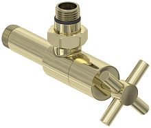 Вентиль Сунержа 020-1408-1212 угловой, (крест) G 1/2" НР х G 1/2" НР, шампань