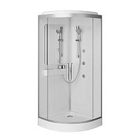 Душевая кабина AM.PM W80C-019-090MTA Like, 90х90 см гидромассажная, на низком поддоне, матовый хром