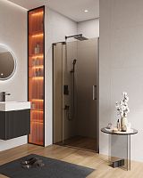 Душевая дверь в нишу Cezares Slider SLIDER-B-1-90/100-BR-GM