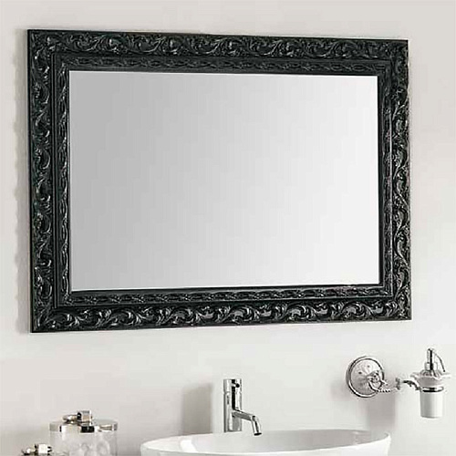 Зеркало Eban FCRBK098-SH BAROCCO 98х70 см в раме, цвет черный снят с производства