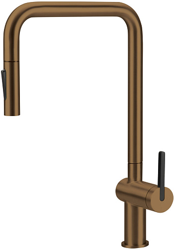 Смеситель Deante BKM_C73N Momi для кухни с выдвижным U-изливом, бронза Смеситель Deante BKM_C73N Momi для кухни с выдвижным U-изливом, бронза