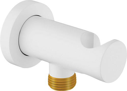 Кронштейн Deante NAC_A51K Cascada для подключения шланга Round, с держателем для лейки, Bianco (белый) Кронштейн Deante NAC_A51K Cascada для подключения шланга Round, с держателем для лейки, Bianco (белый)