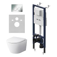 Комплект: Унитаз, Инсталляция, Кнопка смыва AM.PM X-Joy IS130151.851900