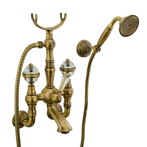 Смеситель Migliore 18580 Cristalia для ванны внешний, ручки Crystal/бронза Смеситель Migliore 18580 Cristalia для ванны внешний, ручки Crystal/бронза