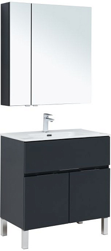 Комплект мебели Aquanet 00274215 Алвита New для ванной комнаты, серый купить недорого в интернет-магазине Керамос