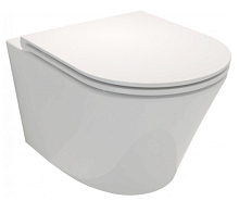 Сет № 1788 EDY102-00, Унитаз подвесной, без ободка (White)+E23280-00, Сиденье для унитаза с мягким закрыванием (White)