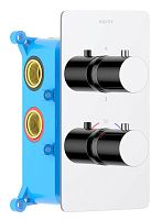 Смеситель Aquatek AQ1393CR Европа термостатический для ванны, 3 режима (внешняя и скрытая часть), хром