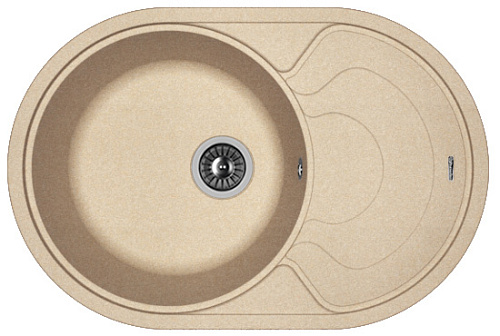 Мойка для кухни Florentina 20.140.D0760.107 Родос 76х51 см, с крылом, песочная снят с производства