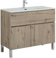 Тумба с раковиной Aquanet 00274136 Алвита New, 101х47 см, коричневая Тумба с раковиной Aquanet 00274136 Алвита New, 101х47 см, коричневая
