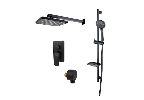 Комплект Aquatek AQ1074MB Вега для ванной Set 4 в 1 (AQ1046MB + AQ2081MB + AQ2454MB + AQ2011MB), черный матовый Комплект Aquatek AQ1074MB Вега для ванной Set 4 в 1 (AQ1046MB + AQ2081MB + AQ2454MB + AQ2011MB), черный матовый