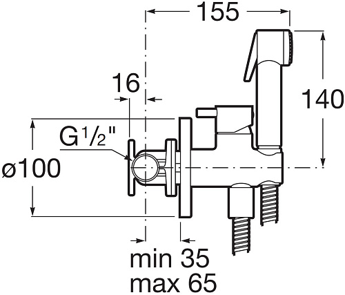 Душевой комплект для биде Roca 75B9461C00 Душевой комплект для биде Roca 75B9461C00