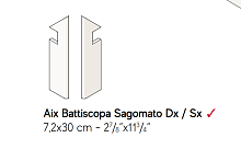 Плинтус (Плитка) AtlasConcorde AIX AixCendreBattiscopaSag.Sx.
