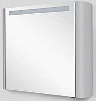 Зеркальный шкаф AM.PM M30MCL0801FG Sensation, левый, 80х70 см, с подсветкой, серый шелк глянец