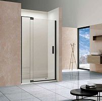 Душевая дверь Vincea VDP-1E1112CLB Extra, 110/120х200 см, профиль черный/стекло прозрачное