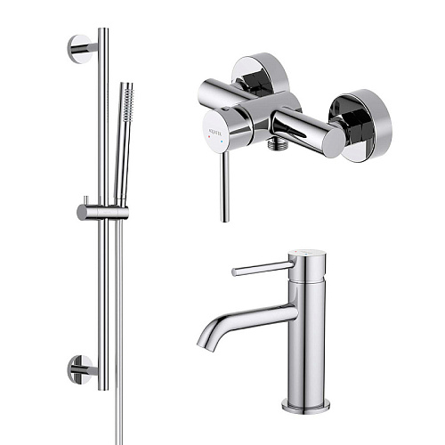Комплект Aquatek AQ1331CR Европа для ванной Set 3 в 1 (AQ1310CR + AQ1360CR + AQ2012CR), хром