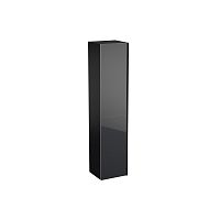 Высокий шкафчик Geberit 500.619.16.1 Acanto 380x1730x360 мм, фронтальная часть: черное стекло корпус: черный матовый — лакированный купить недорого в интернет-магазине Керамос