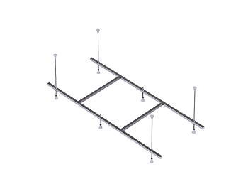 Сборный каркас Aquatek KAR-0000082 Мия к ванне Мия 180х70 см (шпильки), хром