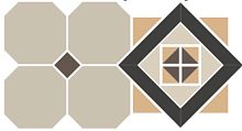 Неглазурованный керамогранит TOPCER Victorian Designs Odessa1-2Sheet