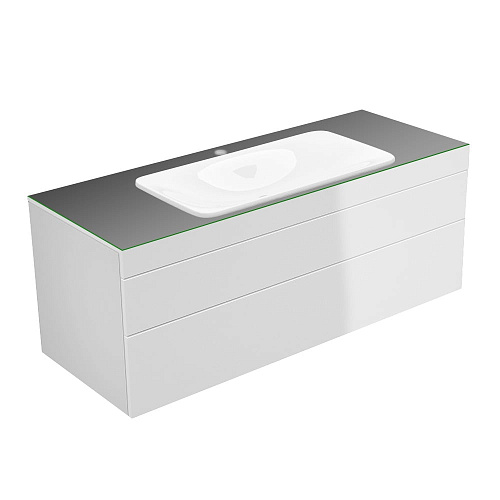 Тумба Keuco 31583800100 Edition 400 под умывальник 140х53.5 см, белый глянцевый/стекло глянцевое антрацит купить недорого в интернет-магазине Керамос Тумба Keuco 31583800100 Edition 400 под умывальник 140х53.5 см, белый глянцевый/стекло глянцевое антрацит купить недорого в интернет-магазине Керамос
