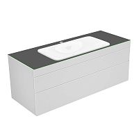 Тумба Keuco 31583710100 Edition 400 под умывальник 140х53.5 см, белый/стеклое матовое антрацит