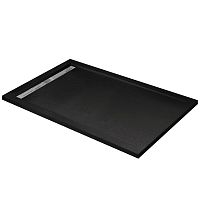 Душевой поддон Cezares TRAY-AS-AH-120/90-30-NERO из искусственного мрамора, черный
