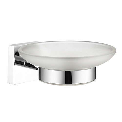 Мыльница IDDIS, EDIMBG0i42 Edifice, матовое стекло, глянцевый хром снят с производства