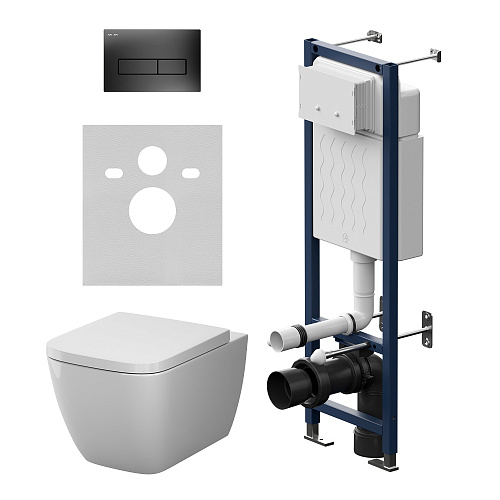 Комплект: Унитаз, Инсталляция, Кнопка смыва AM.PM GEM IS110338.901901 Комплект: Унитаз, Инсталляция, Кнопка смыва AM.PM GEM IS110338.901901