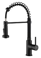 Смеситель Aquatek AQ1387MB Европа для кухни 2jet (профессиональный), черный матовый