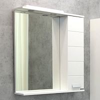 Зеркальный шкаф Comforty 00-00001640 Модена с подсветкой 75х80 см, белый