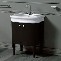 Деревянная тумба Simas LAM70 nero Lante под раковину LA10, 59*46,5*h75см, цвет черный глянцевый