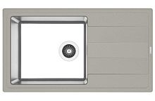 Мойка для кухни Florentina 21.400.D0860.305 Комби 86х48 см, с крылом, серая