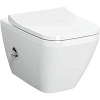 Чаша унитаза Vitra 7082B003-7209 Integra Square подвесного 37х55 см, с функцией биде, безободковый, белый Чаша унитаза Vitra 7082B003-7209 Integra Square подвесного 37х55 см, с функцией биде, безободковый, белый