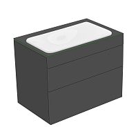 Тумба Keuco 31571150000 Edition 400 под умывальник 70х53.5 см, антрацит/стекло матовое антрацит