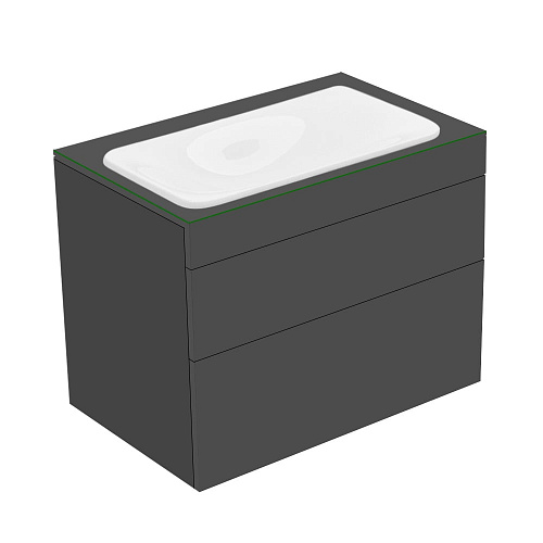 Тумба Keuco 31571150000 Edition 400 под умывальник 70х53.5 см, антрацит/стекло матовое антрацит купить недорого в интернет-магазине Керамос