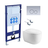 Инсталляция с подвесным унитазом Aquatek Альтаир SET AQUATEK АЛЬТАИР cm-019 4в1