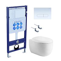 Инсталляция с подвесным унитазом Aquatek Альтаир SET AQUATEK АЛЬТАИР cm-013 4в1