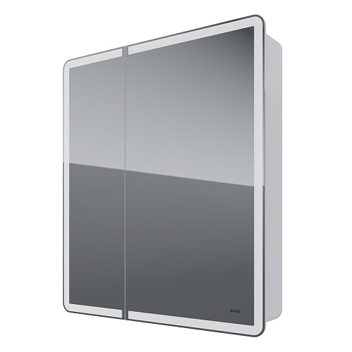 Шкаф Dreja 99.9033 Point зеркальный 70х80 см, инфракрасный выключатель/LED-подстветка, белый купить недорого в интернет-магазине Керамос