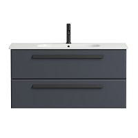 Тумба Cezares ECO-CER-1000-2C-SO-GR-P Eco под раковину, графит