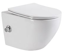 Унитаз подвесной, с функцией биде BelBagno Uno BB3105CHR-BS/SC