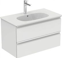Тумба Ideal Standard T350901+T0051OV Tesi с раковиной 80х40 см, подвесная, белая Тумба Ideal Standard T350901+T0051OV Tesi с раковиной 80х40 см, подвесная, белая