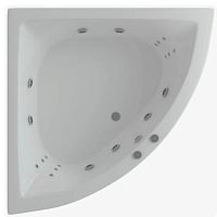 Ванна акриловая, угловая Aquatek  Юпитер 150 гидро_пневм_плоские+экран